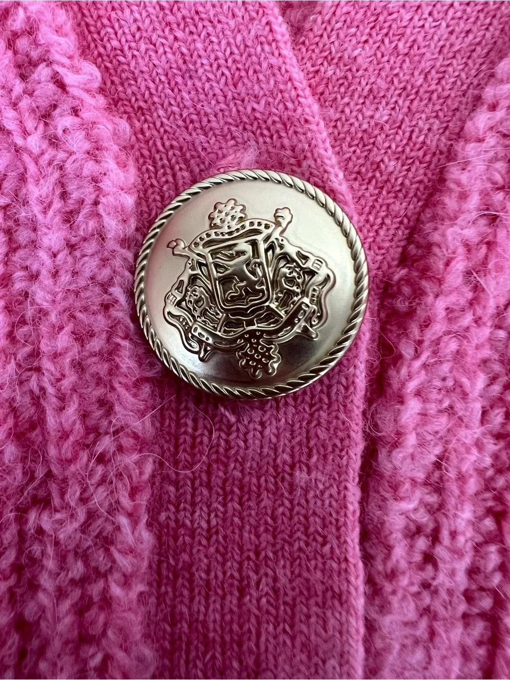 J.Crew Pink Cropped Cardigan Preppy Wool Alpaca Old Money Academia Preppy Barbie